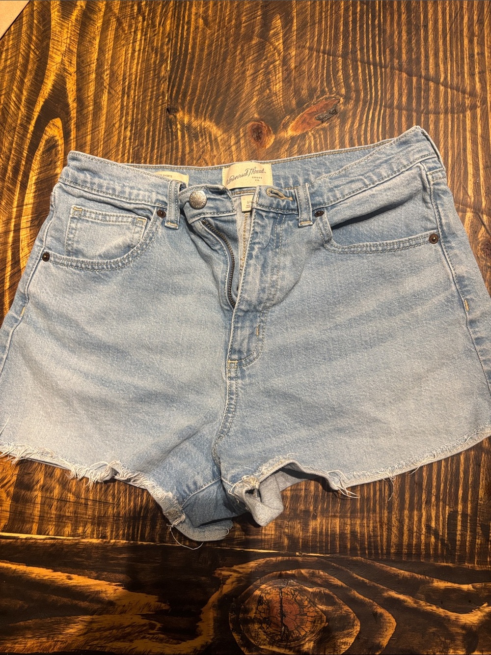 Universal Thread Light Blue High-Rise Denim Shorts